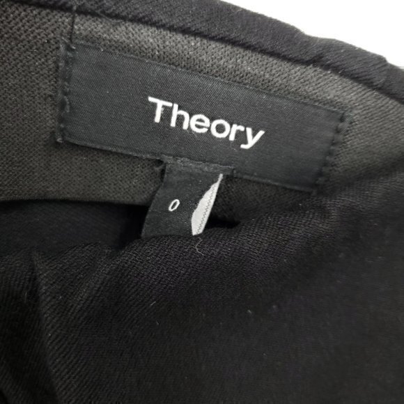 Theory Navalane Jetty Slim Stretchy Ankle Pants 0 Black - Picture 4 of 16